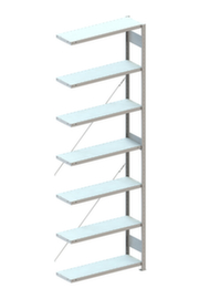 META System-Steckregal Anbaufeld, Höhe x Breite x Tiefe 3000 x 1006 x 336 mm, 7 Böden