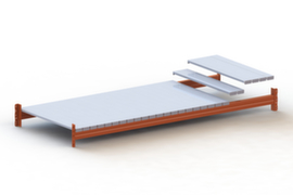 META Boden mit Stahlpaneelen Multipal S für Weitspannregal, Breite x Tiefe 2700 x 1100 mm