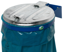 Müllsackhalter zur Wandbefestigung, für 120-Liter-Säcke, enzianblau