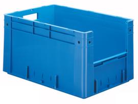 Euronorm-Stapelbehälter mit Eingriff, blau, Inhalt 60 l