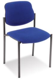 Nowy Styl 6-fach stapelbarer Besucherstuhl Style mit Polstern, Sitz Stoff (100% Kunstfaser), blau