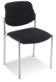 Nowy Styl 6-fach stapelbarer Besucherstuhl Style mit Polstern, Sitz Stoff (100% Kunstfaser), schwarz