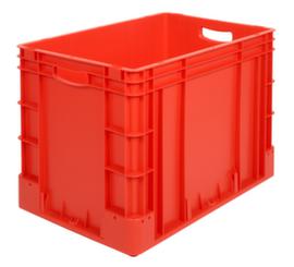 Industrie-Stapelbehälter, rot, Inhalt 80 l