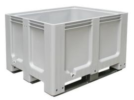 Großbehälter für Kühlhäuser, Inhalt 610 l, grau, 3 Kufen