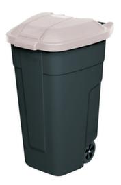 Abfalltonne, 100 l, anthrazit, Deckel beige