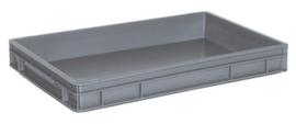 Euronorm-Stapelbehälter Basic mit verstärktem Rippenboden, grau, Inhalt 13 l