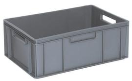 Euronorm-Stapelbehälter Basic mit verstärktem Rippenboden, grau, Inhalt 43 l
