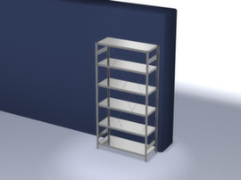 hofe System-Steckregal, Höhe x Breite x Tiefe 2500 x 1360 x 535 mm, 6 Böden