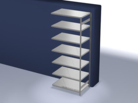 hofe System-Steckregal Anbaufeld, Höhe x Breite x Tiefe 3000 x 1310 x 835 mm, 7 Böden