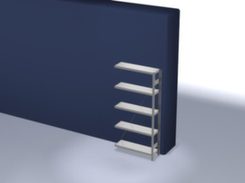 hofe System-Steckregal in mittelschwerer Bauart, Höhe x Breite x Tiefe 2000 x 1010 x 335 mm, 5 Böden