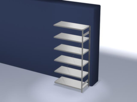 hofe System-Steckregal in mittelschwerer Bauart, Höhe x Breite x Tiefe 2500 x 1310 x 635 mm, 6 Böden