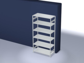 hofe Traversenregal in Standard Bauart, Höhe x Breite x Tiefe 2500 x 1360 x 635 mm, 6 Böden