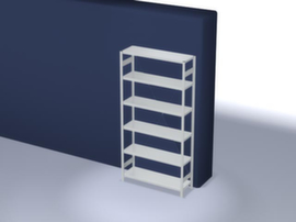 hofe Traversenregal in mittelschwerer Bauart, Höhe x Breite x Tiefe 2500 x 1360 x 435 mm, 6 Böden