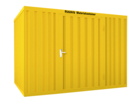 Säbu Lackierter Materialcontainer mit Holzfußboden