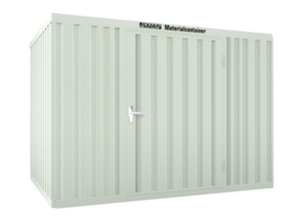 S&auml;bu Lackierter Materialcontainer FLADAFI&reg; mit Holzfu&szlig;boden