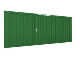 Säbu Lackierter Materialcontainer FLADAFI® mit Holzfußboden