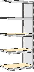 regalwerk Spanplatten-Steckregal mit Böden, Höhe x Breite x Tiefe 2000 x 875 x 426 mm, 5 Böden