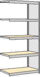 regalwerk Spanplatten-Steckregal mit Böden, Höhe x Breite x Tiefe 2000 x 1005 x 426 mm, 5 Böden