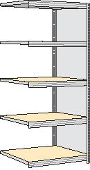 regalwerk Spanplatten-Steckregal mit Böden, Höhe x Breite x Tiefe 2000 x 875 x 626 mm, 5 Böden