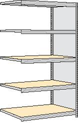 regalwerk Spanplatten-Steckregal mit Böden, Höhe x Breite x Tiefe 2000 x 1285 x 626 mm, 5 Böden