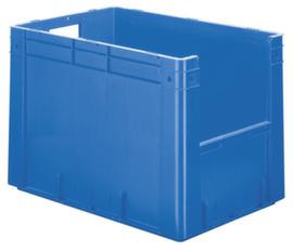 Euronorm-Stapelbehälter mit Eingriff, blau, Inhalt 80 l