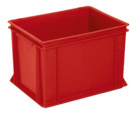 Euronorm-Stapelbehälter Basic mit verstärktem Rippenboden, rot, Inhalt 26 l