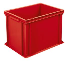 Euronorm-Stapelbehälter Basic mit verstärktem Rippenboden, rot, Inhalt 31 l