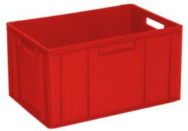 Euronorm-Stapelbehälter Basic mit verstärktem Rippenboden, rot, Inhalt 63 l