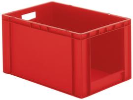 Lakape Euronorm-Stapelbehälter Favorit mit offener Stirnseite, rot, Inhalt 61 l