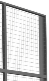 TROAX Wand-Aufsatzelement Extra für Trennwandsystem, Breite 1000 mm