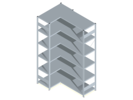 hofe System-Steckregal in Standard Bauart, Höhe x Breite x Tiefe 2500 x 1060 x 535 mm, 6 Böden