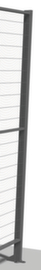 TROAX Stütze für Maschinen-Schutzgitter, Höhe x Breite 2200 x 60 mm
