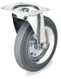 BS-ROLLEN Spurloses Vollgummi-Rad, Traglast 100 kg, Vollgummi-Bereifung