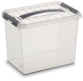 Stapelbare Aufbewahrungsbox, transparent, Inhalt 9 l, Stülpdeckel