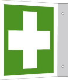 Erste-Hilfe-Schild SafetyMarking®, Fahnenschild, langnachleuchtend