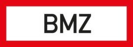 Brandschutzschild "BMZ", Aufkleber, langnachleuchtend