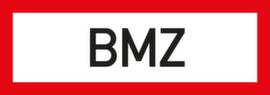 Brandschutzschild "BMZ", Aufkleber, reflektierend