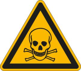 Warnschild vor giftigen Stoffen, Aufkleber