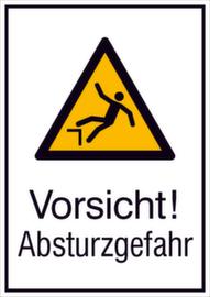 Warnschild mit Text