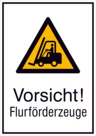 Warnschild vor Flurförderfahrzeugen, Aufkleber