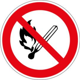 Verbotsschild SafetyMarking® Feuer offenes Licht und Rauchen verboten, Wandschild, langnachleuchtend