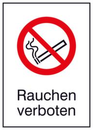 Verbotsschild Rauchen verboten, Aufkleber, Standard