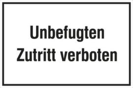 Türschild "Unbefugten Zutritt verboten", Aluminium