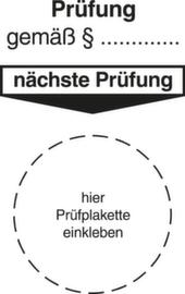 Grundplakette und Gebrauchsanweisungen