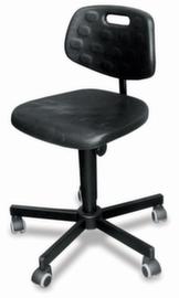 meychair Arbeitsdrehstuhl Workster Simplex, Sitz PU-Schaum schwarz, mit Rollen