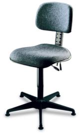 ESD-Arbeitsstuhl, Sitz PU-Schaum mit Stahleinlage schwarz, mit Kunststoffgleiter