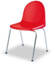 Nowy Styl Kunststoffschalenstuhl mit rundem Rücken, rot