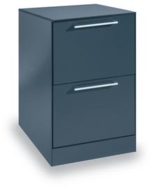 C+P H&auml;ngeregistraturschrank mit B&uuml;gelgriffen, 2 Ausz&uuml;ge, RAL7021 Schwarzgrau/RAL7021 Schwarzgrau