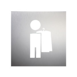 Türschild mit Piktogramm aus Edelstahl