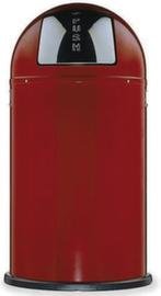 WESCO geruchshemmender Abfallbehälter Pushboy, 50 l, rot, Kopfteil rot